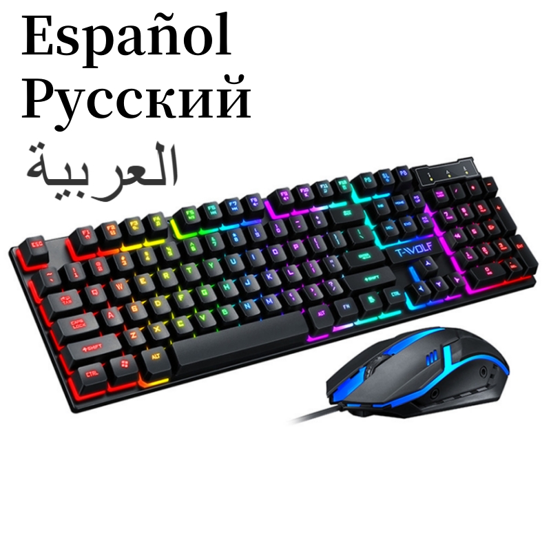 Gaming Keyboard Budget - Klawiatura hiszpańska z układem hiszpańskim Rosyjska