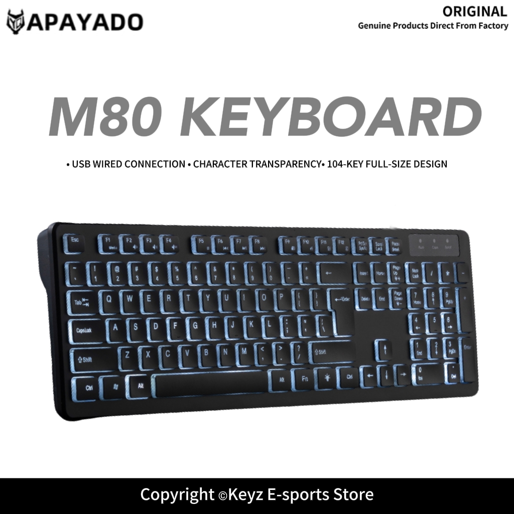 Keyboard Gaming Mac - Przewodowa klawiatura gamingowa USB, ultracienkie klawisze