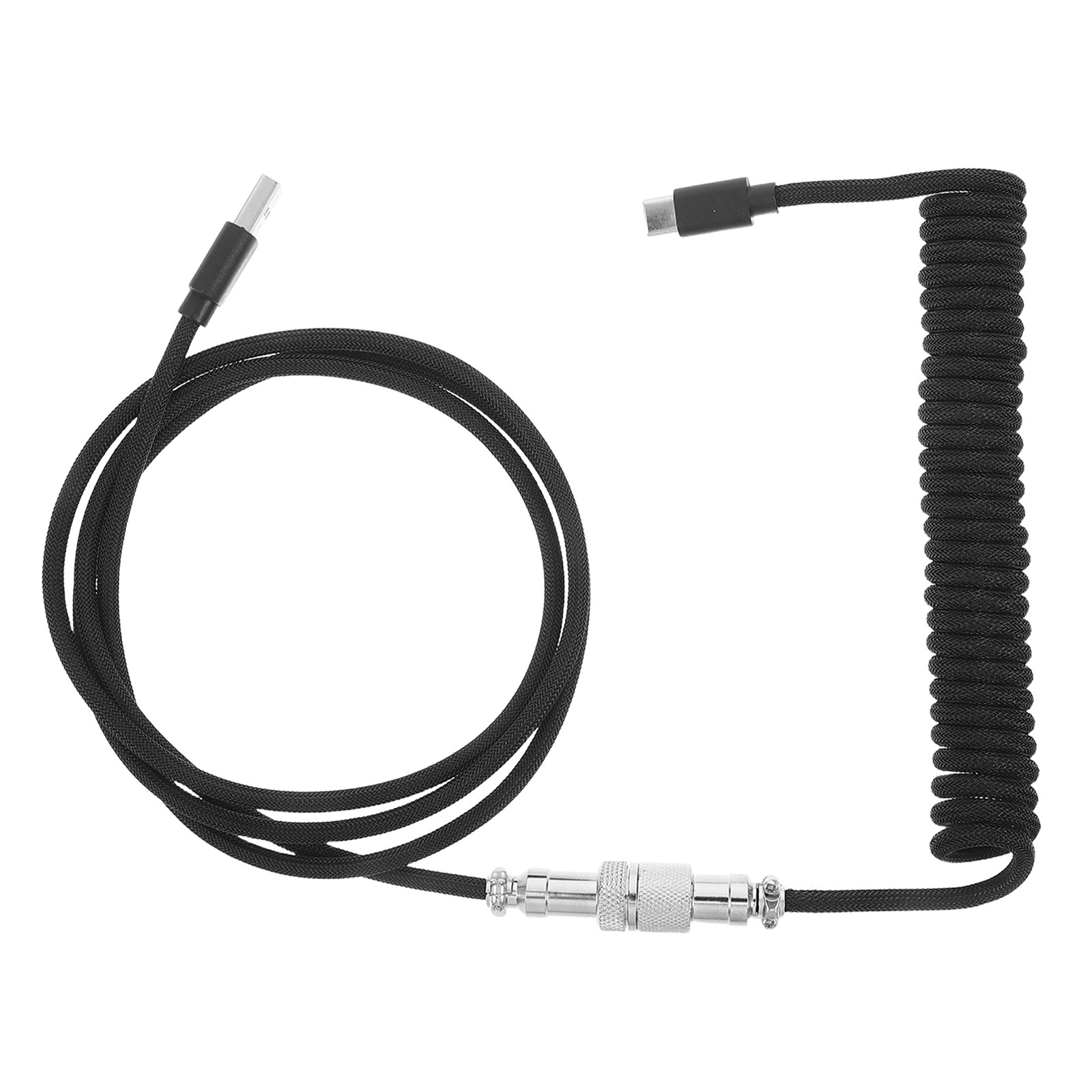 Gaming Keyboard Extension - Mechaniczna klawiatura, spiralny kabel w oplocie,