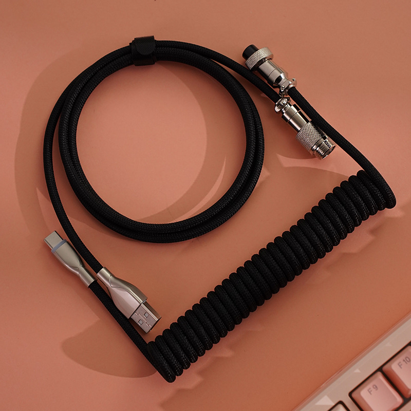 Gaming Keyboard Extension - Kabel spiralny USB typu C do