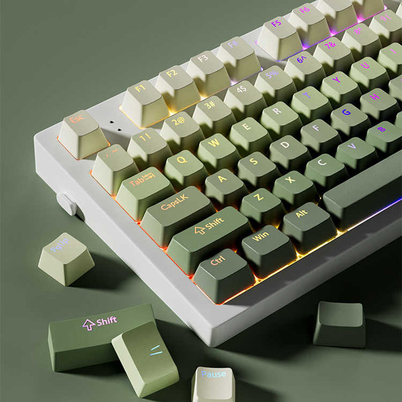 Gaming Keyboard No Rgb - Zielone winogronowe nakładki na klawisze z