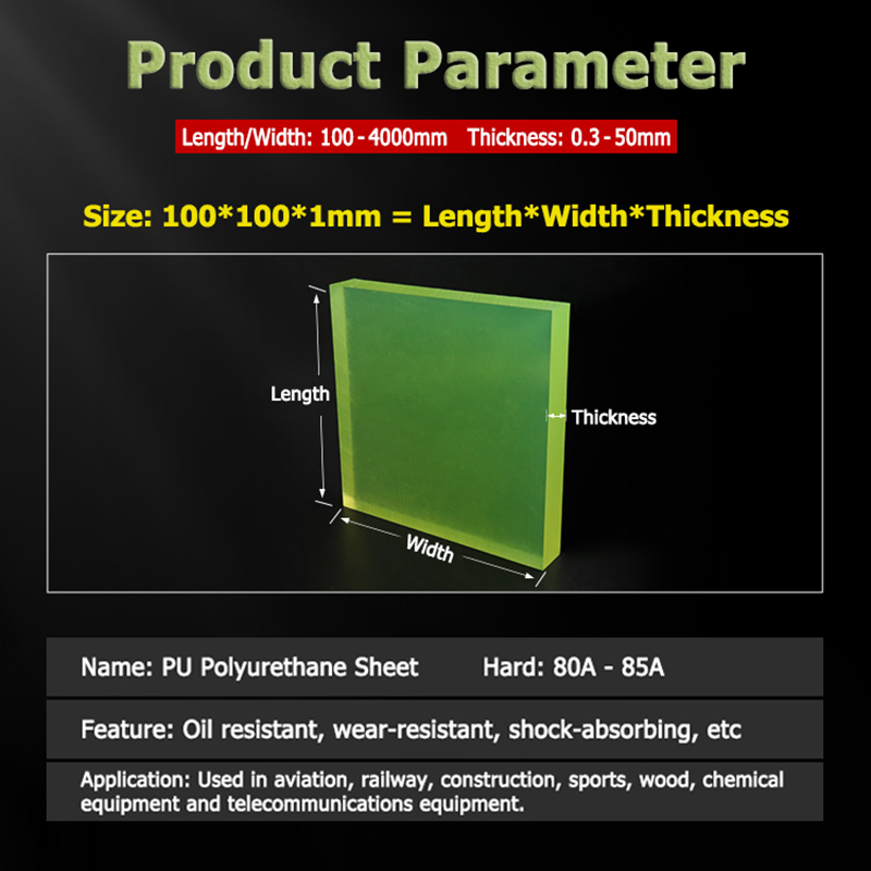 Polyurethane Foam Sheet - Płyta poliuretanowa PU, półprzezroczysta, żółto-zielona, o