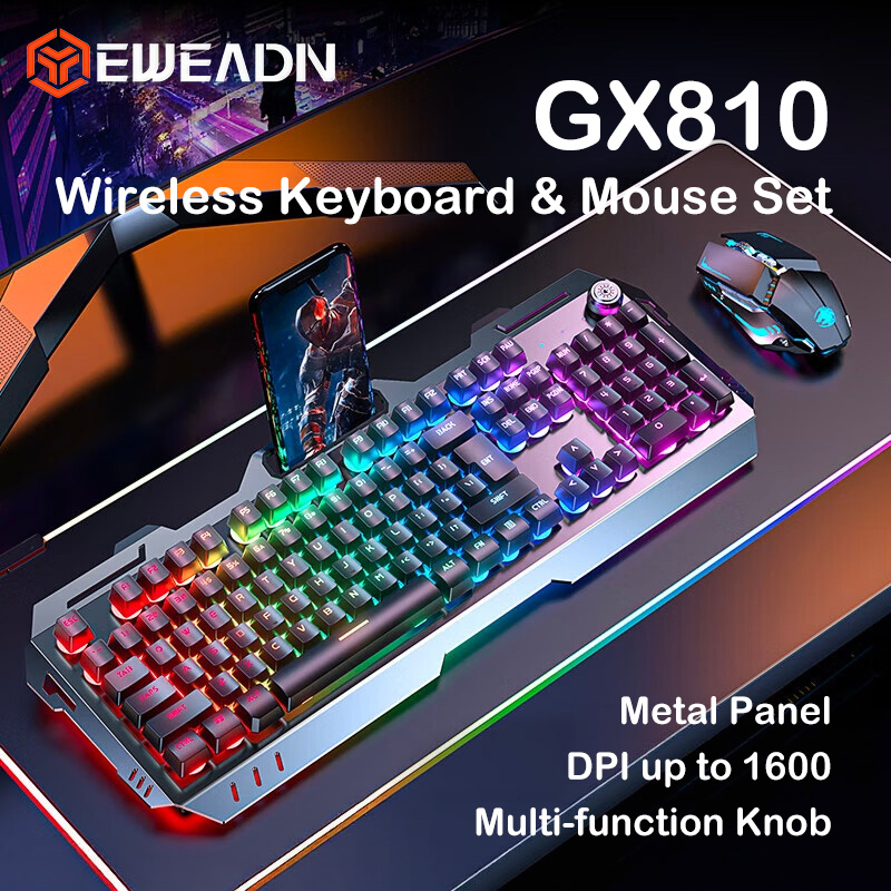 Gaming Keyboard Mouse And Headset Combo - Bezprzewodowy zestaw klawiatura i mysz EWEADN