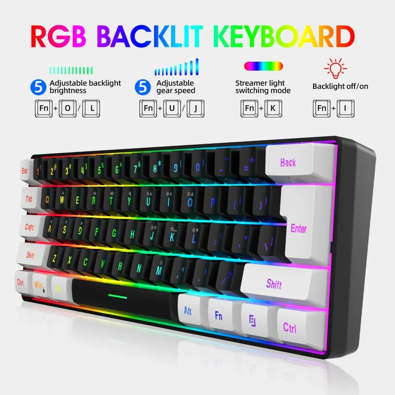 Zestaw Klawiatura i Mysz 60% d – Gaming Keyboard And Mouse Combo Wireless recenzja i cena