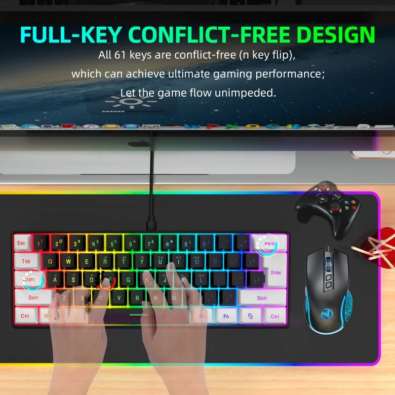 Zestaw Klawiatura i Mysz 60% d – Gaming Keyboard And Mouse Combo Wireless recenzja i cena