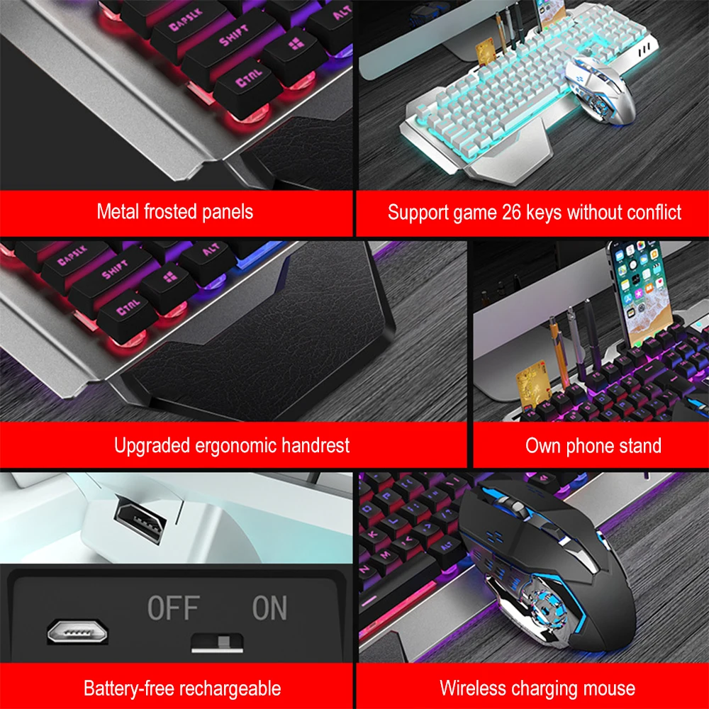 K680 akumulator 2.4G bezprzewo – Gaming Keyboard Mouse Combo recenzja i cena