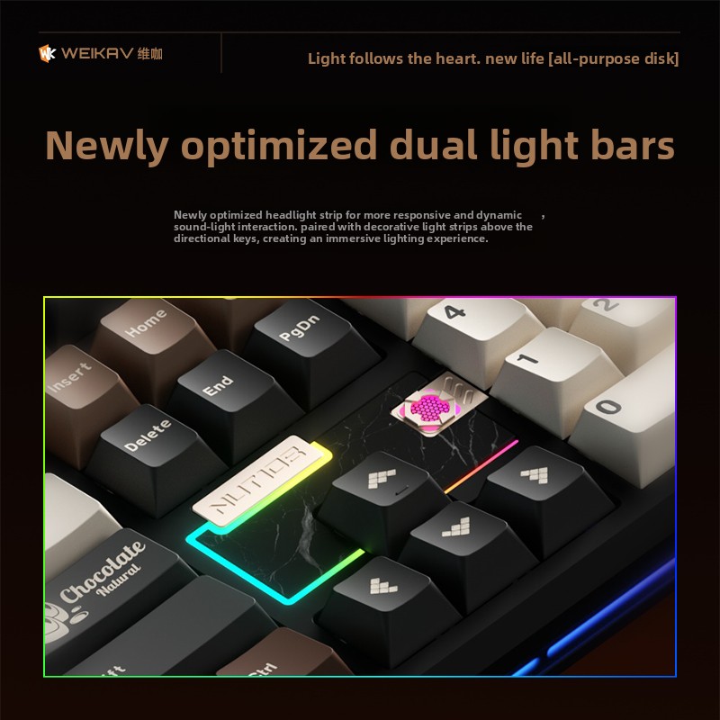 Klawiatura mechaniczna WEIKAV  – Gaming Keyboard Wireless recenzja i cena
