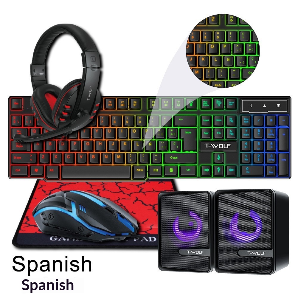 Klawiatura Hiszpańska Rosyjska – Gaming Keyboard Mouse And Headset Combo recenzja i cena