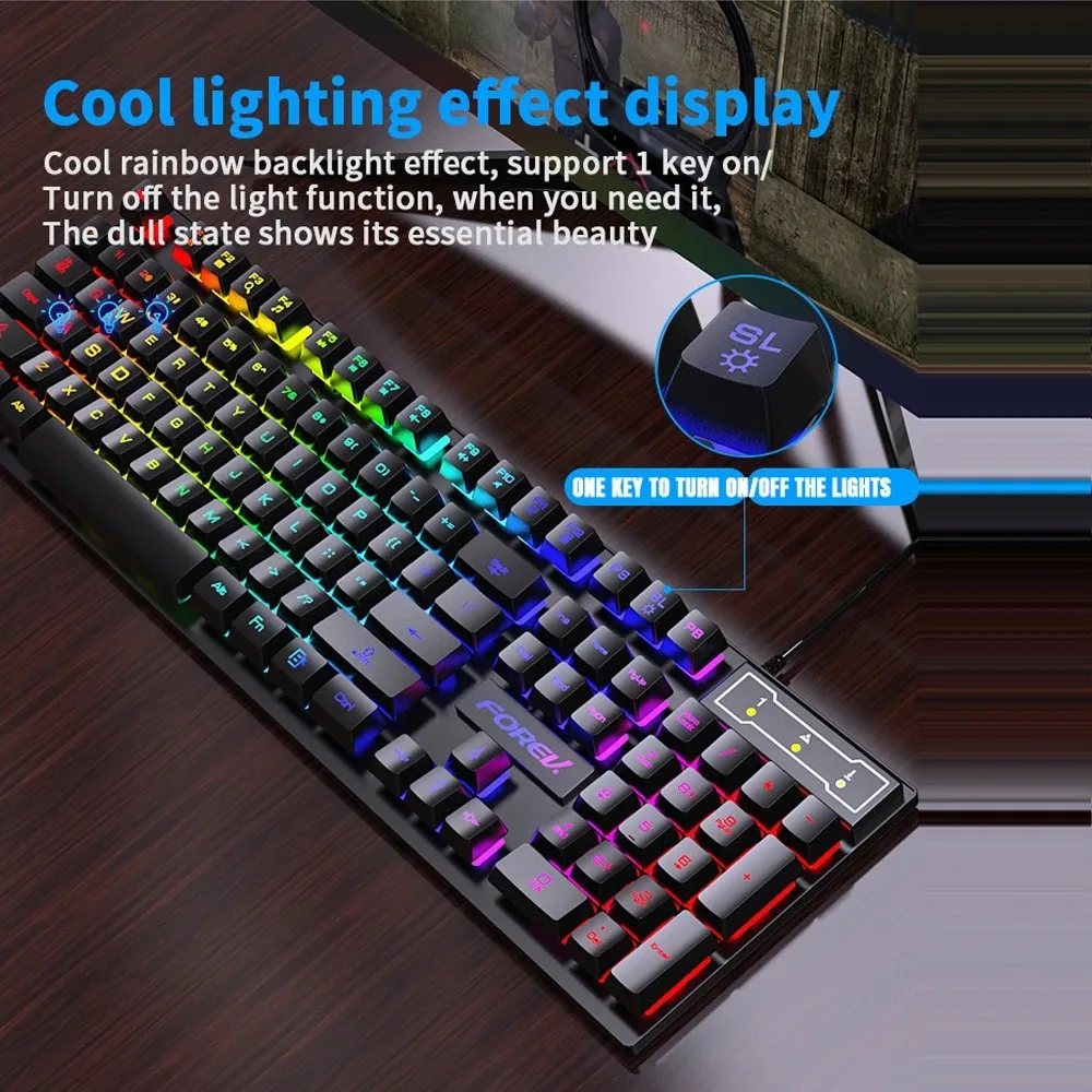 104-klawiszowa podświetlana me – Gaming Keyboard Mouse And Headset Combo recenzja i cena